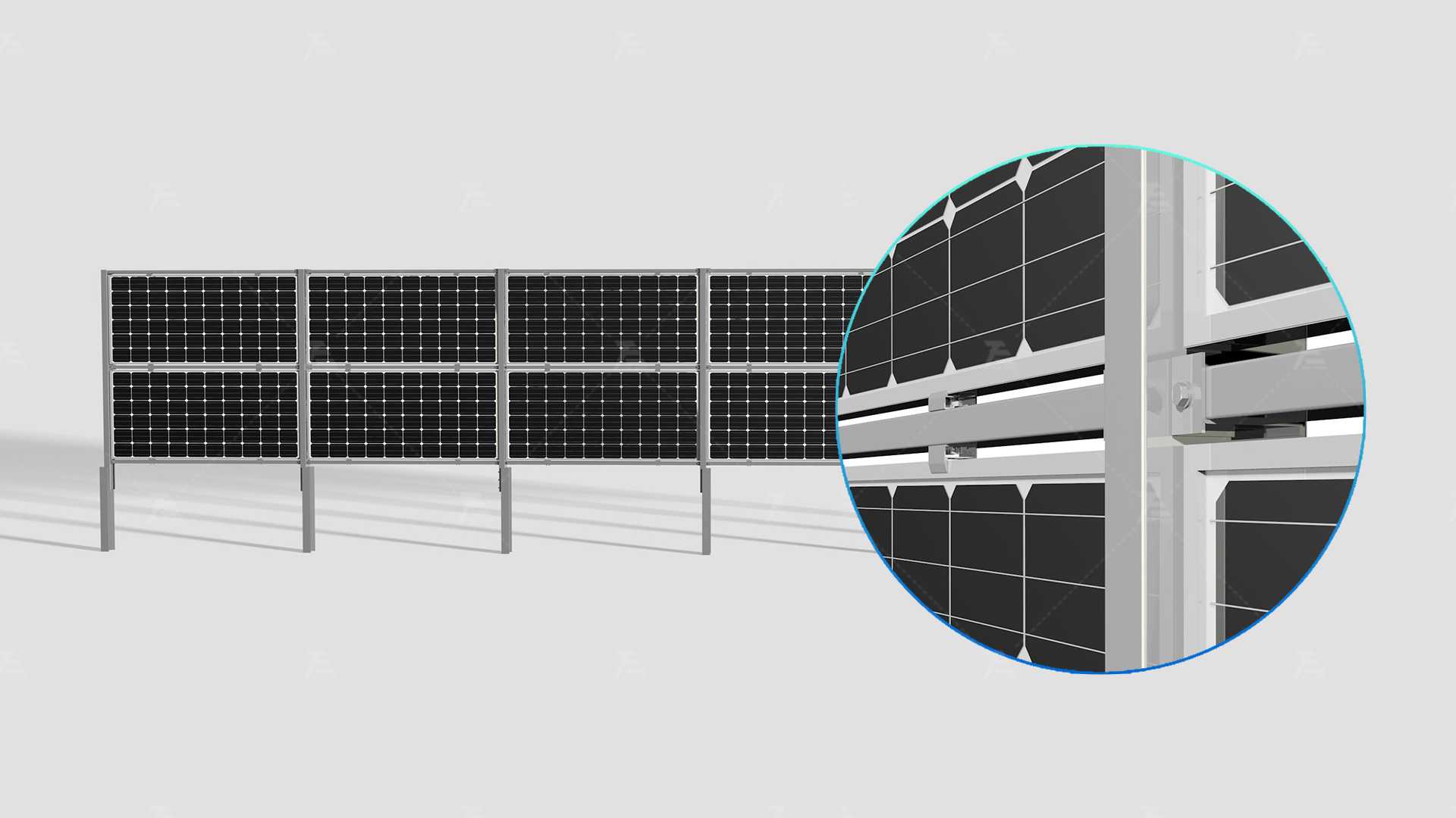 Vertical solar panel mount Vertical solar panel mount