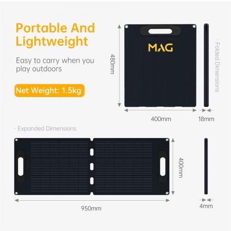 MAG 60W Foldable Solar Charger ( Integrated Structural Design )
