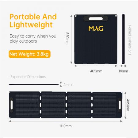 MAG 100W Foldable Solar Charger ( Integrated Structural Design )