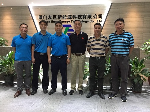 Fujian New Energy Technology Industry Promotion Association Sun Yizhao and Deputy Secretary Tang Hao visited Huge Energy to guide the work