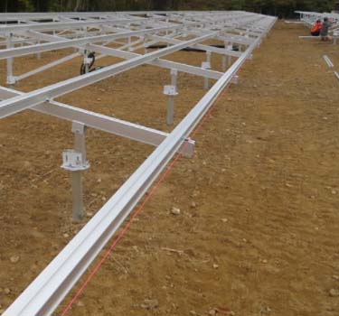 All aluminum alloy solar mounting structure Japan Tochigi Prefecture